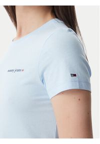 Tommy Jeans T-Shirt Ess Logo DW0DW23479 Niebieski jasny Slim Fit. Kolor: niebieski. Materiał: bawełna #4