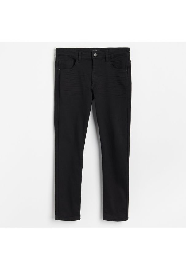 Reserved - Ocieplane jeansy slim fit - Czarny. Kolor: czarny. Materiał: jeans