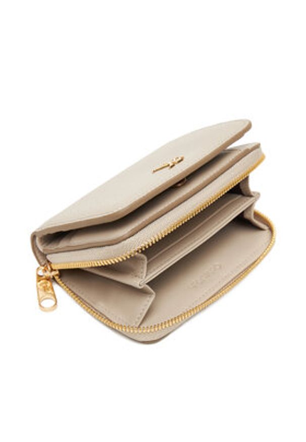 Calvin Klein Mały Portfel Damski Minimal Monogrm Lthr Med Flap Zi LV04F1064G Brązowy. Kolor: brązowy. Materiał: skóra