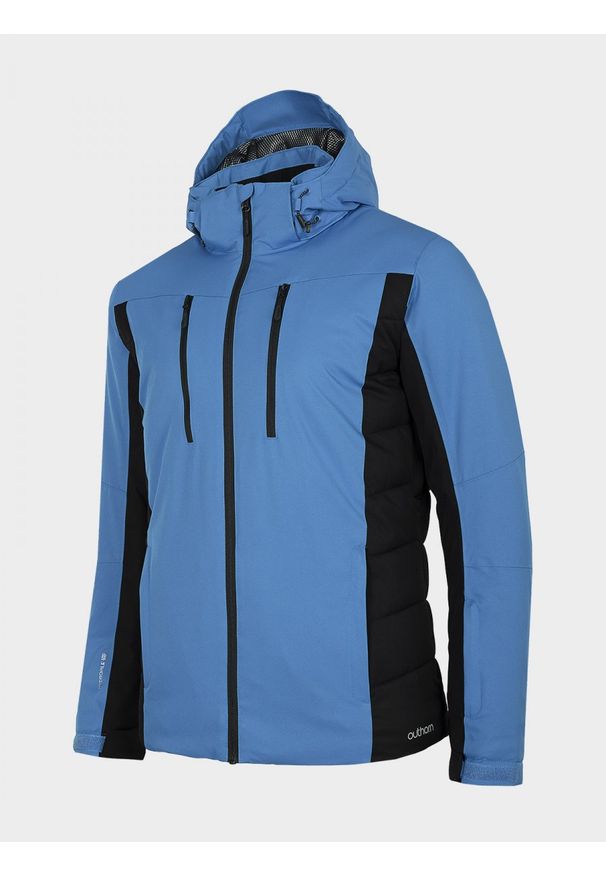 outhorn - Kurtka narciarska męska KUMN605 - niebieski - Outhorn. Kolor: niebieski. Materiał: mesh, poliester. Sport: narciarstwo