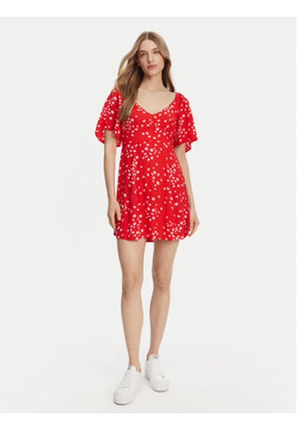 Roxy Sukienka letnia ERJWD03880 Czerwony Regular Fit. Kolor: czerwony. Materiał: wiskoza. Sezon: lato