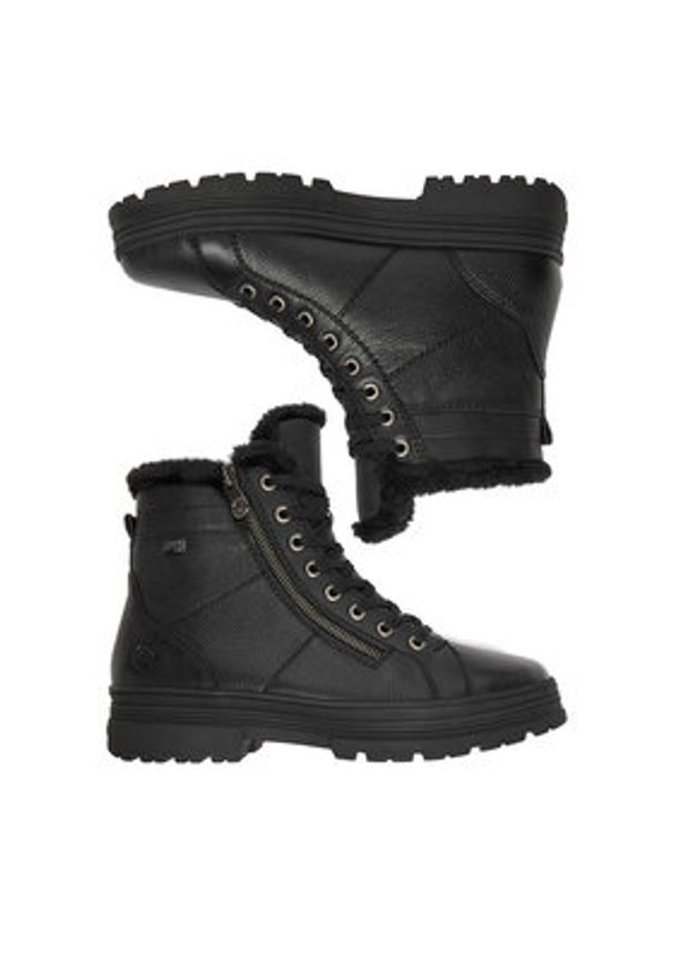 Remonte Trzewiki CEO-D2U73-00 Czarny. Kolor: czarny. Materiał: skóra