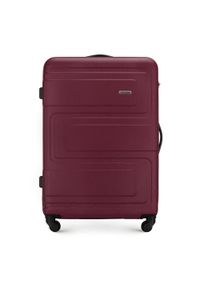 Wittchen - Duża walizka z ABS-u tłoczona. Kolor: czerwony. Materiał: guma. Wzór: geometria. Styl: klasyczny #1
