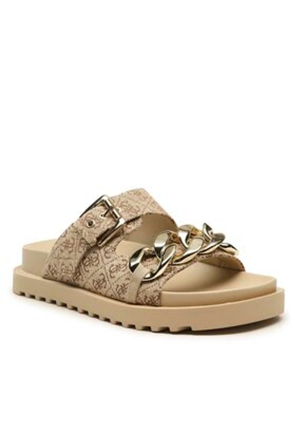 Guess Klapki Fatema2 FL6FT2 FAL03 Brązowy. Kolor: brązowy. Materiał: materiał