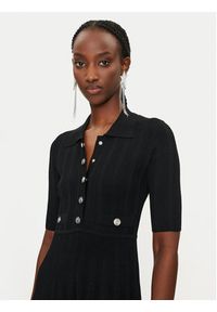 Pinko - PINKO Sukienka dzianinowa Viscosa Mix 104032 A239 Czarny Slim Fit. Kolor: czarny. Materiał: syntetyk #4