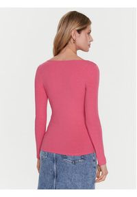 Guess Bluzka Karlee W2YP46 KBCO2 Różowy Slim Fit. Kolor: różowy. Materiał: wiskoza #4