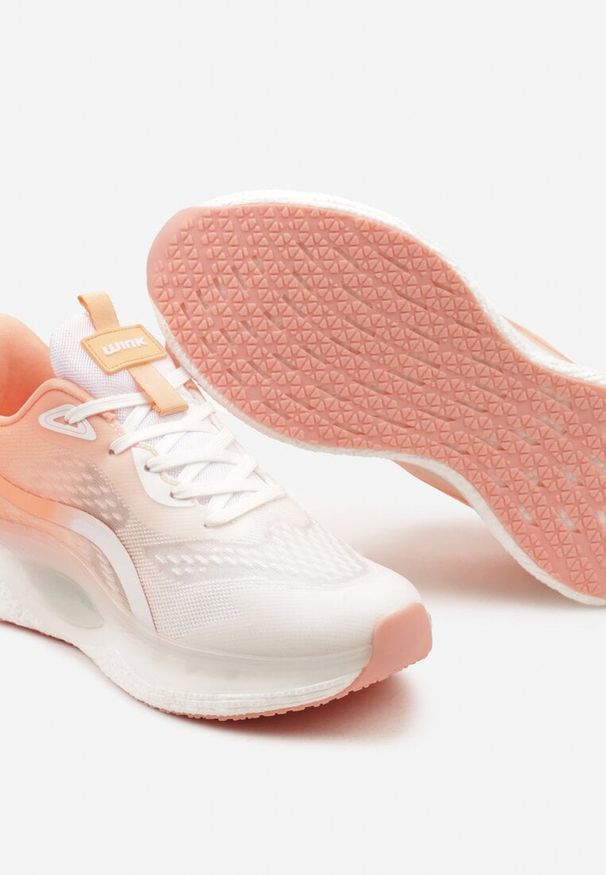 Born2be - Biało-Pomarańczowe Buty Sportowe Sneakersy przed Kostkę ze Sznurowaniami Itesa. Wysokość cholewki: przed kostkę. Zapięcie: sznurówki. Kolor: biały. Obcas: na obcasie. Wysokość obcasa: średni
