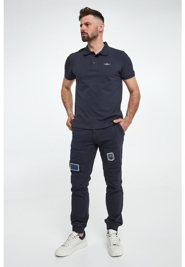 Aeronautica Militare - Polo męskie AERONAUTICA MILITARE. Typ kołnierza: polo