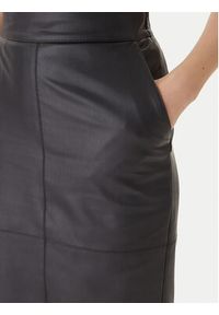 Elisabetta Franchi Spódnica z imitacji skóry GO-145-57E2 Czarny Regular Fit. Kolor: czarny. Materiał: syntetyk #4
