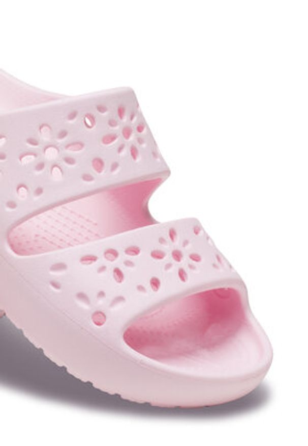 Crocs Klapki Classic Floral Cutout Sandal 210966 Różowy. Kolor: różowy