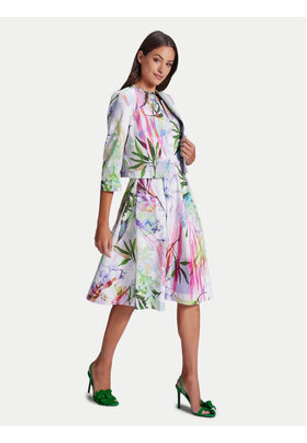 Swing Marynarka 4AG00800 Kolorowy Regular Fit. Materiał: syntetyk. Wzór: kolorowy