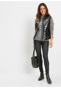 bonprix - Jegginsy w panterkę. Kolor: szary. Wzór: motyw zwierzęcy #2