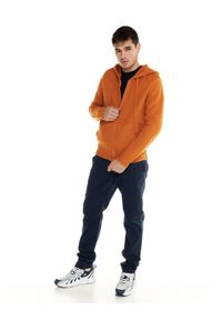 LEONE 1947 APPAREL - Męska bluza Leone z kapturem Shades. Typ kołnierza: kaptur. Kolor: żółty. Materiał: tkanina. Styl: sportowy