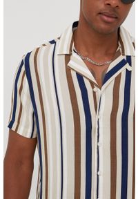 !SOLID - Solid koszula męska regular. Materiał: tkanina. Długość rękawa: krótki rękaw. Długość: krótkie
