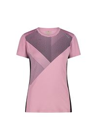 Damska koszulka z okrągłym dekoltem CMP. Kolor: różowy. Sport: turystyka piesza #1
