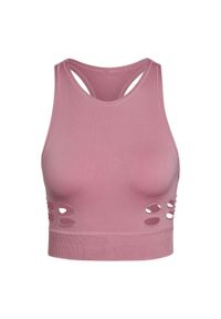 Top sportowy damski Adidas x Stella McCartney TPR Crop. Kolor: różowy