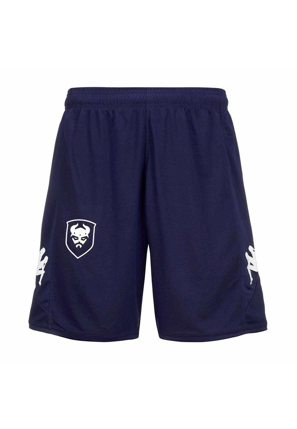 Kappa - Spodenki treningowe dla dzieci SM Caen Ahora Pro 7 2023/24. Kolor: niebieski. Styl: sportowy