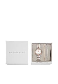 Michael Kors Zestaw zegarek i bransoletka Lexington MK4817SET Biały. Kolor: biały