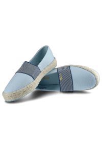 Big-Star - Espadryle damskie Big Star, wsuwany fason cholewka tekstylna niska cholewka przed kostkę elastyczna guma dopasowująca pleciona podeszwa typu espadryl. Okazja: na spacer, na co dzień. Wysokość cholewki: przed kostkę. Zapięcie: pasek. Kolor: niebieski. Materiał: guma. Szerokość cholewki: normalna. Sezon: lato. Styl: casual, klasyczny, wakacyjny #9