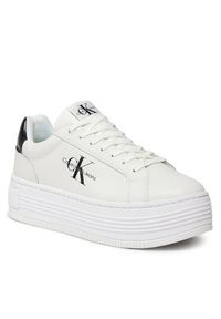Calvin Klein Jeans Sneakersy Bold Platf Low Lace Lth Ml Met YW0YW01431 Biały. Kolor: biały #6