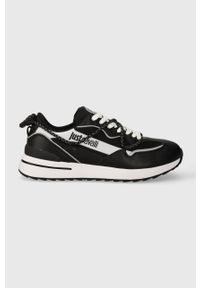 Just Cavalli sneakersy kolor czarny 75QA3SD7 ZSA01 L01. Nosek buta: okrągły. Zapięcie: sznurówki. Kolor: czarny. Materiał: guma #1