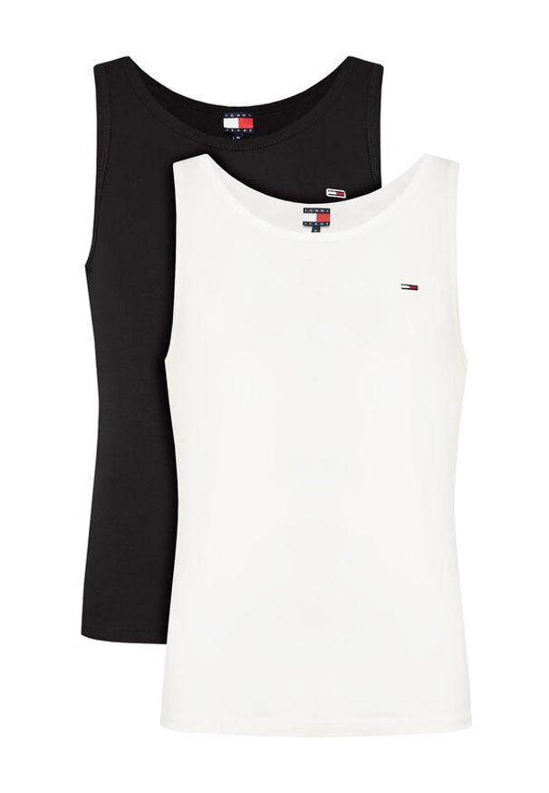 Tommy Jeans Komplet 2 tank topów DM0DM20769 Kolorowy Slim Fit. Materiał: bawełna. Wzór: kolorowy