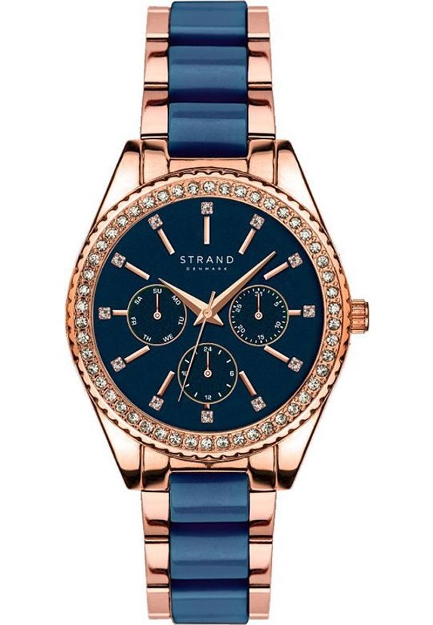Zegarek Strand Zegarek damski Strand S729LMVLSL CYRKONIE niebieski. Kolor: niebieski