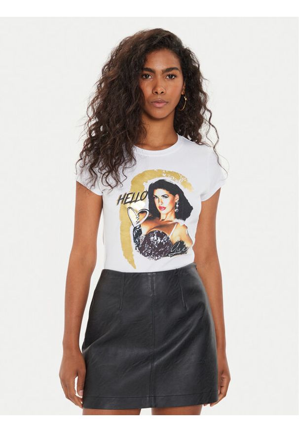 Guess T-Shirt W4YI67 K49A1 Biały Regular Fit. Kolor: biały. Materiał: bawełna, syntetyk