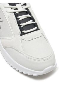 Calvin Klein Jeans Sneakersy Eva Runner Low Mg Wmm YM0YM01145 Biały. Kolor: biały. Materiał: skóra