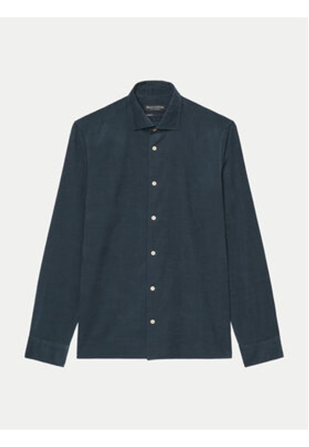 Marc O'Polo Koszula 429 7228 42256 Granatowy Slim Fit. Typ kołnierza: polo. Kolor: niebieski. Materiał: bawełna, sztruks