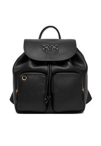 Pinko - PINKO Plecak Carrie Backpack Al 25-26 PLTT 104351 A29Q Czarny. Kolor: czarny. Materiał: skóra