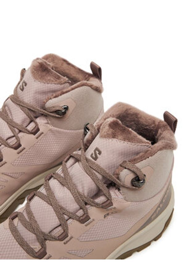 salomon - Salomon Trekkingi Outsnap Waterproof L47854100 Różowy. Kolor: różowy. Materiał: materiał