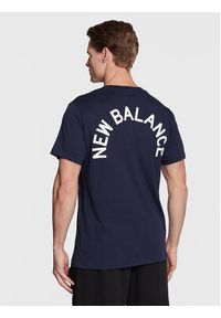 New Balance T-Shirt Classic Arch MT11985 Granatowy Athletic Fit. Kolor: niebieski. Materiał: bawełna
