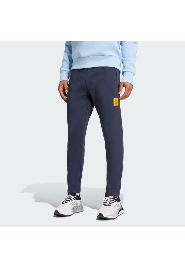 Adidas - Spodnie Real Madrid Seasonal Doubleknit. Kolor: niebieski. Sport: outdoor, piłka nożna