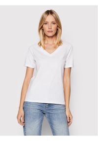 Pieces T-Shirt Ria 17120455 Biały Regular Fit. Kolor: biały. Materiał: bawełna