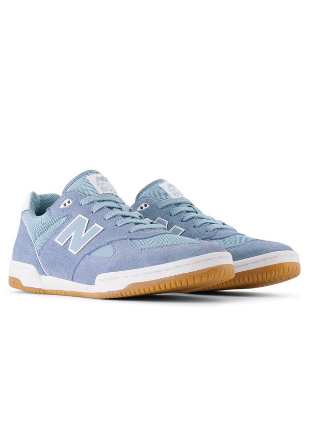 Buty męskie New Balance Numeric NM600BBG – niebieskie. Kolor: niebieski. Materiał: guma, zamsz, materiał, dresówka. Szerokość cholewki: normalna. Sport: fitness, bieganie, skateboard