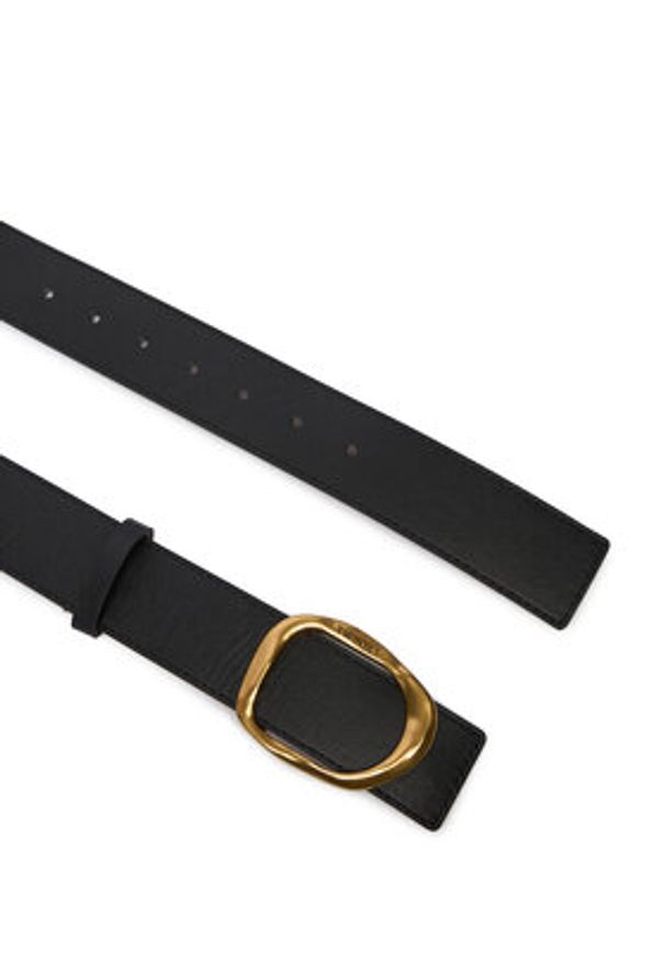 TwinSet - TWINSET Pasek Damski 252TO525A Czarny. Kolor: czarny. Materiał: skóra