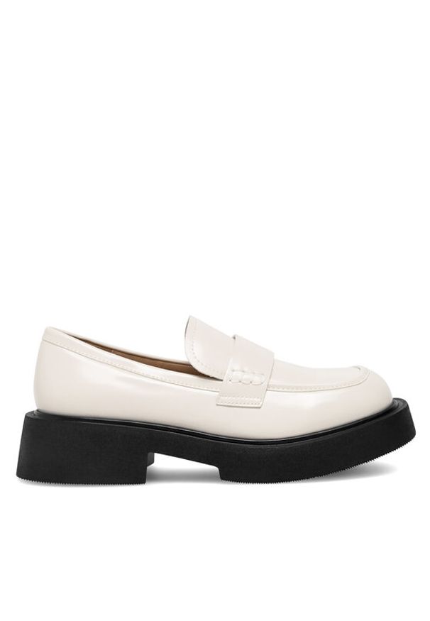 Badura Loafersy WFA2588-1Z Biały. Kolor: biały. Materiał: skóra, lakier