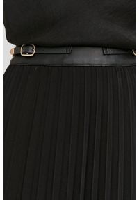 Morgan spódnica kolor czarny midi rozkloszowana. Kolor: czarny. Materiał: tkanina. Wzór: gładki #3