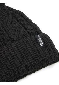 Jack Wolfskin Czapka Pompom 1905092 Czarny. Kolor: czarny. Materiał: wełna, materiał #3