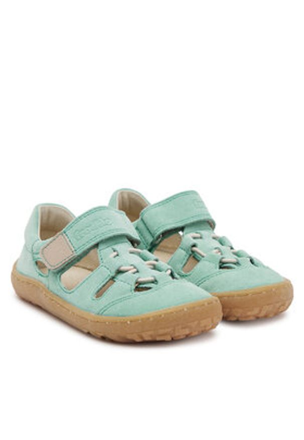Froddo Sandały Barefoot Elastic Sandal G3150262-11 S Zielony. Kolor: zielony. Materiał: skóra, zamsz