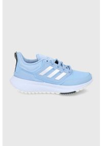 Adidas - adidas Buty. Nosek buta: okrągły. Zapięcie: sznurówki. Kolor: niebieski. Materiał: materiał, guma. Sport: bieganie