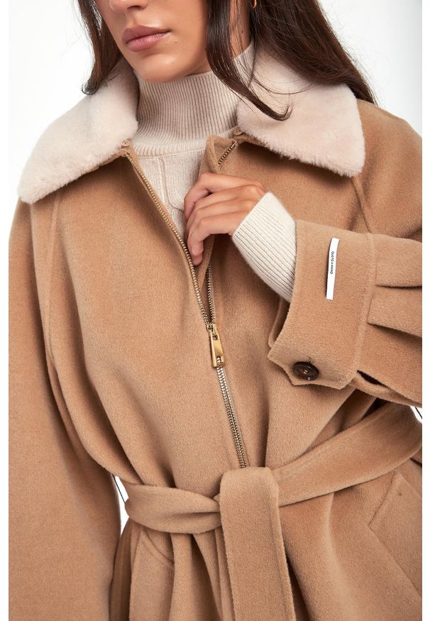 Marella - Płaszcz damski wełniany Hiris MARELLA. Materiał: wełna