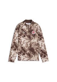 Puma - Młodzieżowa bluza przedmeczowa FC St. Pauli z zamkiem 1/4 PUMA. Kolor: wielokolorowy, biały, brązowy. Sport: piłka nożna #1