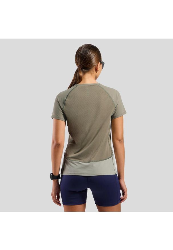 Koszulka do biegania damska Odlo X-Alp Trail T-Shirt Crew Neck S/S. Kolor: beżowy. Sport: bieganie