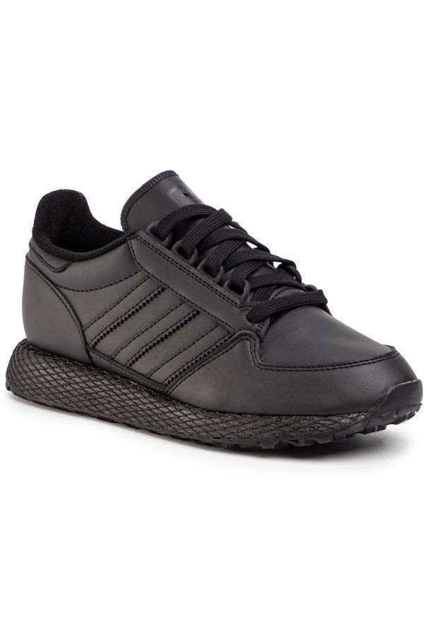 Adidas - Buty adidas Forest Grove J EG8959 Cblack/Cblack/Cblack. Kolor: czarny. Materiał: skóra