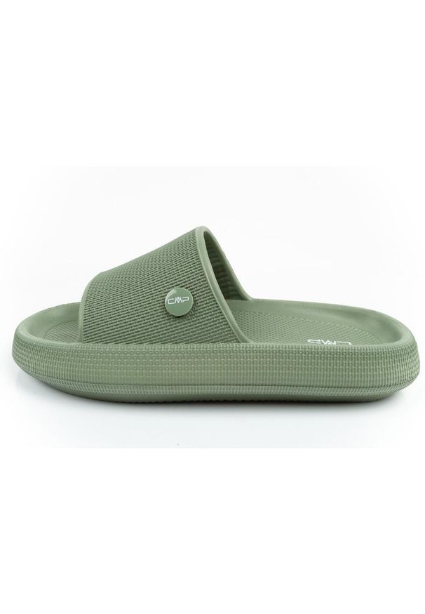 Klapki sportowe damskie CMP Ruby Slipper wygodne zielone. Kolor: zielony. Materiał: materiał, syntetyk. Styl: sportowy