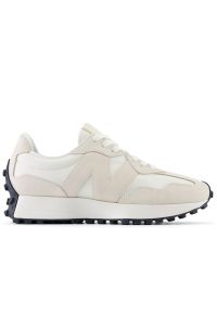 Buty New Balance WS327MF - beżowe. Zapięcie: sznurówki. Kolor: beżowy. Materiał: zamsz, guma, skóra. Szerokość cholewki: normalna #1