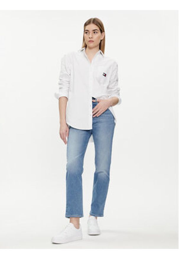 Tommy Jeans Jeansy Julie DW0DW17615 Niebieski Straight Fit. Kolor: niebieski