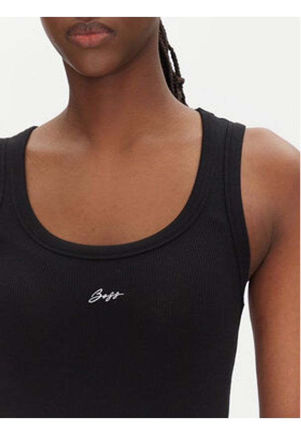 BOSS Top C_Ematite 50547548 Czarny Slim Fit. Kolor: czarny. Materiał: bawełna